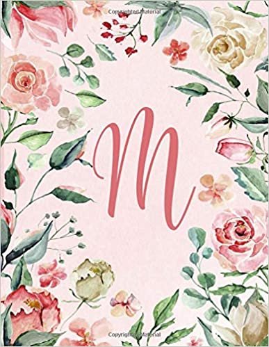 okumak 2020-2022 Calendar – Letter M – Pink Green Floral Design: 3-Year Monthly Calendar &amp; Planner, 8.5”x11”, Personalized with Initials. (Letter/Initial M - ... Floral Design 3-Yr Calendar Alphabet Series)