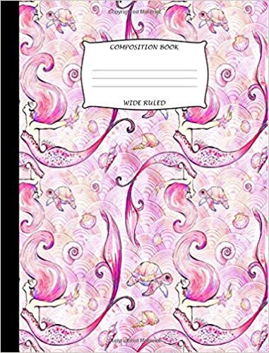 okumak Composition Book Wide Ruled: Siren Mermaid Design - School Exercise Book - Wide Ruled Composition Notebook - Class Notebook - Composition Notebook for Back to School