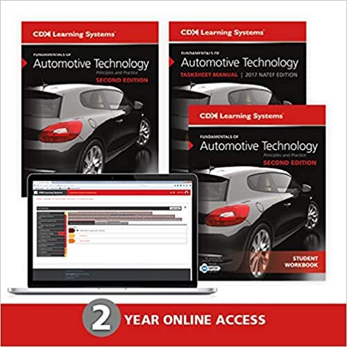 Fundamentals of Automotive Technology + Student Workbook + Tasksheet Manual + Fundamentals of Automotive Technology Online, 2 Year Access