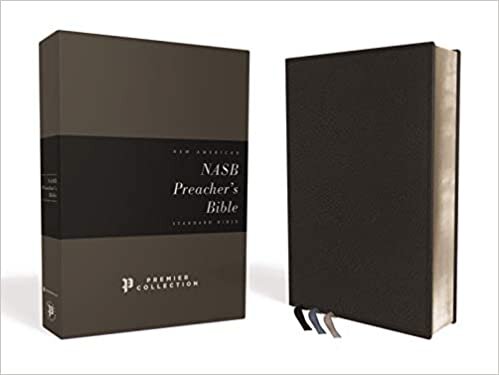 NASB, Preacher's Bible, Premium Goatskin Leather, Black, Premier Collection, 1995 Text, Comfort Print indir