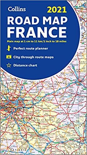 Map of France 2021: Folded road map (Collins Road Atlas) (Collins Road Atlas) indir