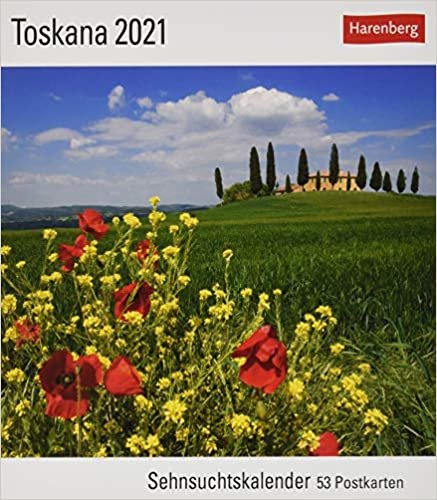 Toskana 2021: Sehnsuchtskalender, 53 Postkarten