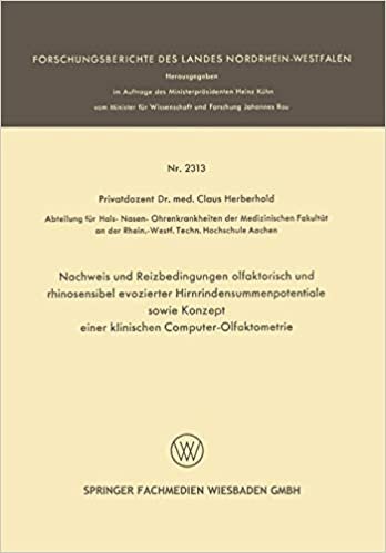 Nachweis und Reizbedingungen olfaktorisch und rhinosensibel evozierter Hirnrindensummenpotentiale sowie Konzept einer klinischen ... des Landes Nordrhein-Westfalen) indir