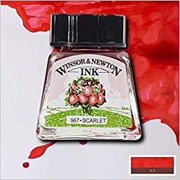 Winsor&Newton Ink Çizim Mürekkebi 14 ml 601 Scarlet