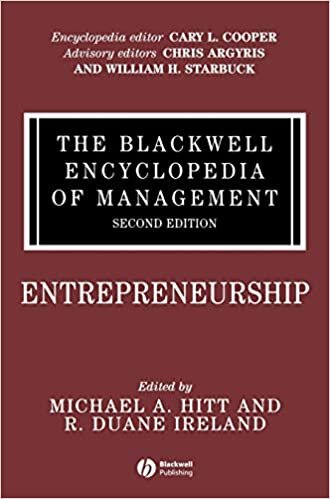 The Entrepreneurship (Blackwell Encyclopaedia of Management)