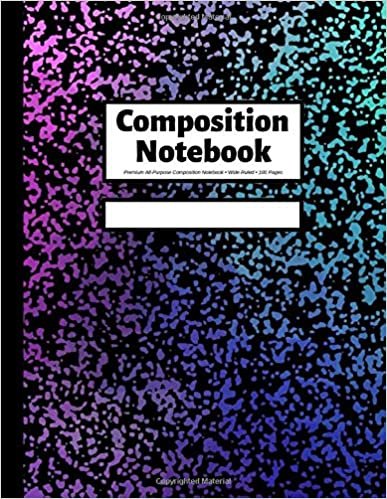 Composition Notebook: Wide Ruled | 100 Pages | 8.5x11 Inches | Galactic