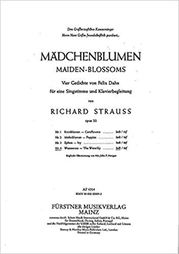 Mädchenblumen – Vier Gedichte von Felix Dahn für eine Singstimme und Klavierbegleitung: Nr. 4 Wasserrose (hoch fis-Moll). op. 22/4. Singstimme und Klavier. indir