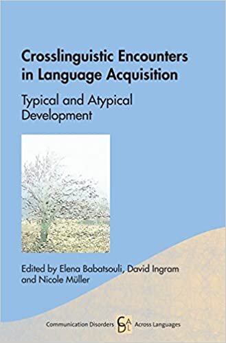 Crosslinguistic Encounters in Language Acquisition: Typical and Atypical Development (Communication Disorders Across Languages)