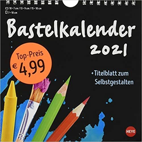 Bastelkalender 2021 klein schwarz