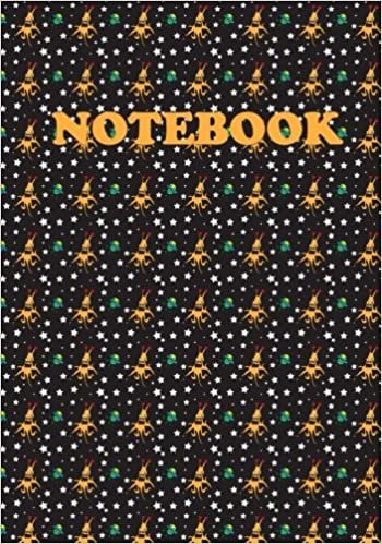 Notebook : Alien Starry Black Sky