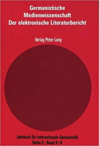 Germanistische Medienwissenschaft: Teil 4- Friedrich Knilli, Reiner Matzker (Hrsg.) Der elektronische Literaturbericht- Das Datenbankprogramm «Jud Süß ... / Reihe C: Forschungsberichte, Band 4) indir
