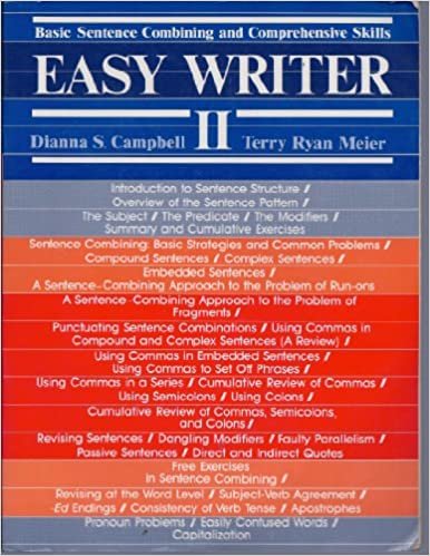 Easy Writer II: Basic Sentence Combining and Comprehensive Skills