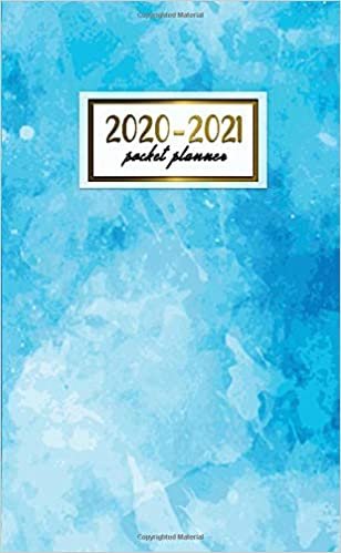 2020-2021 Pocket Planner: 2 Year Pocket Monthly Organizer & Calendar | Cute Two-Year (24 months) Agenda With Phone Book, Password Log and Notebook | Pretty Blue Watercolor Print