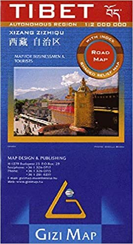 Tibet, Bhutan, Nepal Road Map (ROAD MAP - 1/2.000.000)