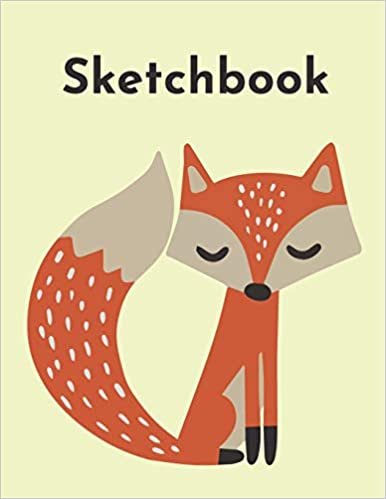 Sketchbook: A Cute Kawaii Fox Sketchpad: 100 Large 8.5" x 11" Blank White Pages indir