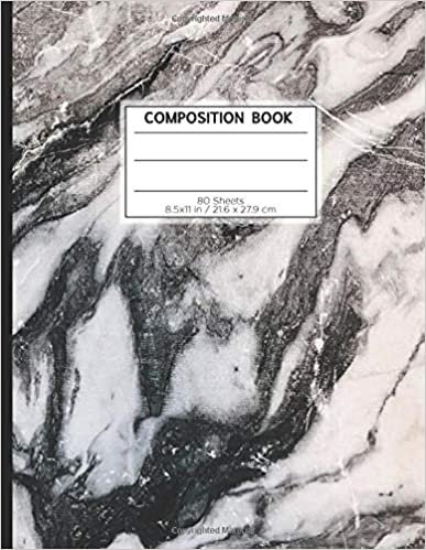 COMPOSITION BOOK 80 SHEETS 8.5x11 in / 21.6 x 27.9 cm: A4 Dotted Paper Notebook | "Marble Grey" | Workbook for s Kids Students Boys | Notes School College | Grammar | Languages | Art indir