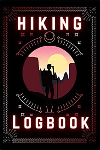 Hiking Log Book: Unique Black And Red Themed Hiking Log Book With Place For Pictures - Mini Travel Size Hiking Journal Trail Log Book All-Weather With Prompts To Write Down About Your Hikes