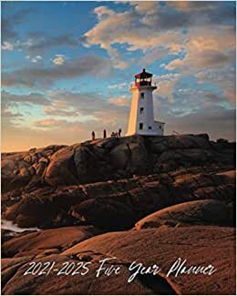 2021-2025 Five Year Planner: Beautiful Coastal Lighthouse Family Travel Design Cover. Simple to Use 60 Month Calendar and Log Book. Business Team Time ... Social Media, Marketing Schedule.