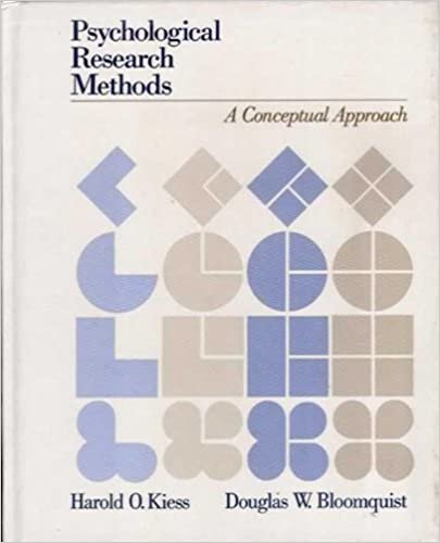 Psychological Research Methods: A Conceptual Approach