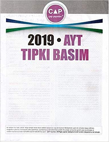 Çap Yayınları 2019 AYT Tıpkı Basım indir