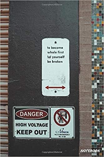 High voltage keep out paper Notebook Journal for Men, Women, Girls, boys and School Wide Rule (6 in x 9 in): Lined pages, College Ruled paper, perfect bound, Soft Cover (Danger, Band 2) indir