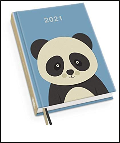Pandabär Taschenkalender 2021 ‒ Tier-Illustration von Dawid Ryski ‒ Terminplaner mit Wochenkalendarium ‒ Format 11,3 x 16,3 cm