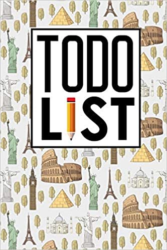To Do List: Checklist Book, To Do Book, Daily Task Tracker, To Do List Notebook Paperback, Agenda Notepad For Men, Women, Students & Kids, Cute World Landmarks Cover: Volume 8 (To Do List Book) indir