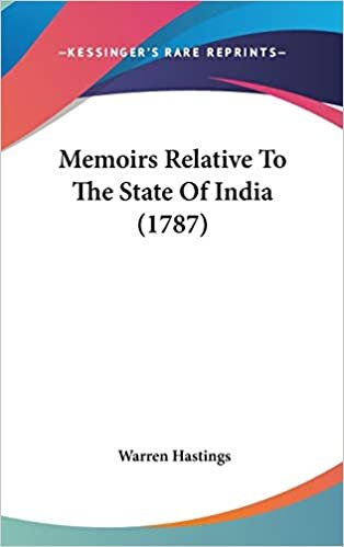 Memoirs Relative To The State Of India (1787) indir