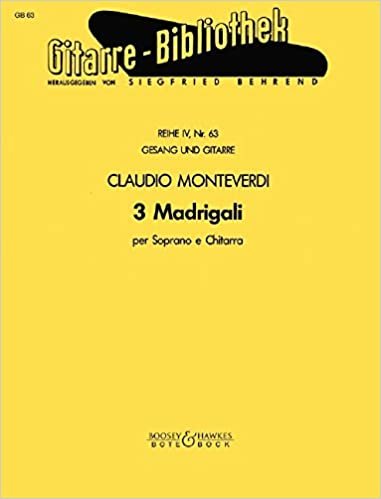 Drei Madrigali: Sopran und Gitarre. (Gitarre-Bibliothek)