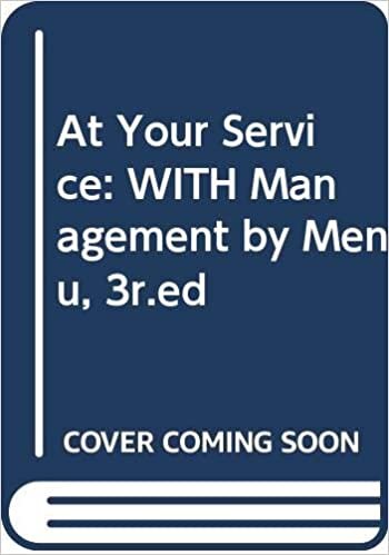 At Your Service: WITH Management by Menu, 3r.ed