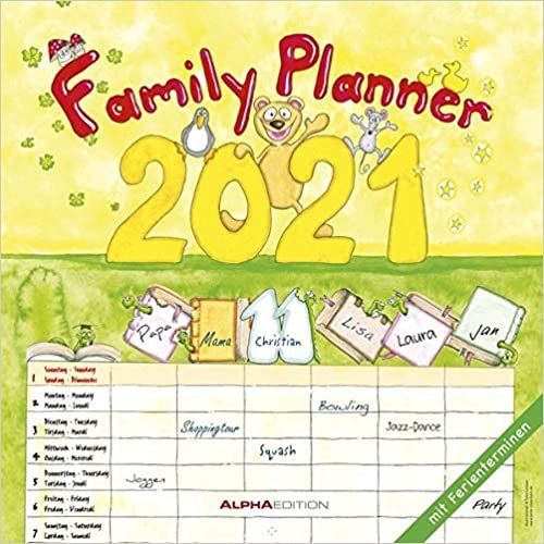 Familienplaner 2021 Broschürenkalender indir