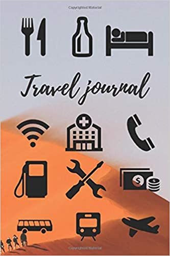 Travel Journal: Notebook, Journal, Diary, Daily Task Manager, Organizer, Pictograms (110 Pages, Blank, 6 x 9)