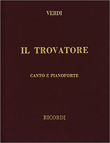 RICORDI VERDI G. - TROVATORE - CHANT ET PIANO Classical sheets Voice solo, piano