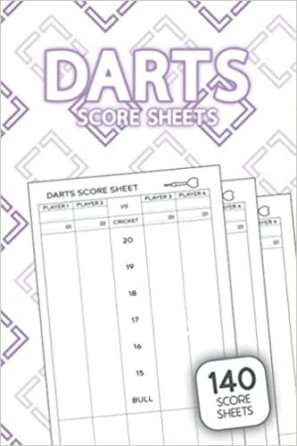 Dart Score Sheets: 140 Dart Score Pads for Scorekeeping - Dart Scorebook, Score Game, Record Keeper Book