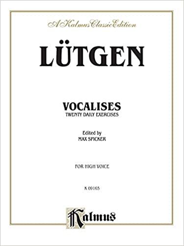 Vocalises -- 20 Daily Exercises, Vol 1: High Voice (Kalmus Edition)