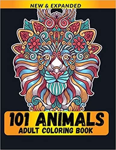 101 Animals Adult Coloring Book: For Best Gift for Adults and Grown Ups indir