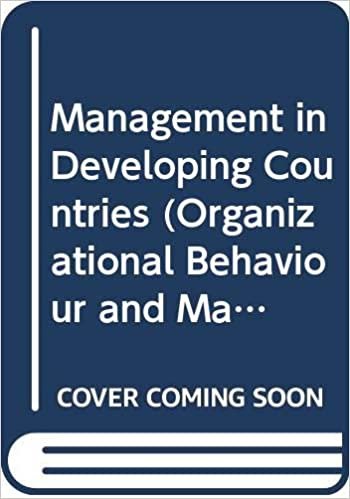 Management in Developing Countries (Organizational Behaviour and Management Series)