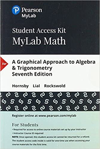 Mylab Math with Pearson Etext -- 24-Month Standalone Access Card -- For a Graphical Approach to Algebra & Trigonometry