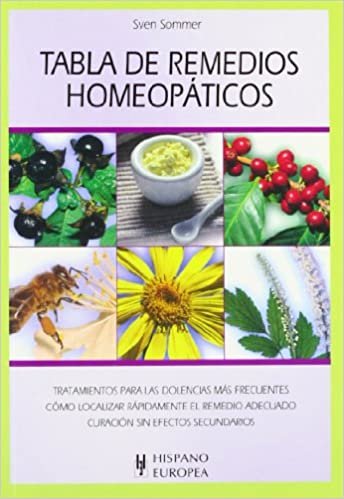 Tabla de remedios homeopáticos (Tablas de salud)