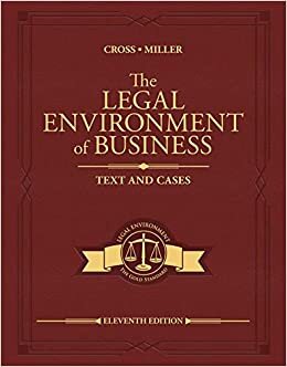The Legal Environment of Business: Text and Cases (Mindtap Course List)
