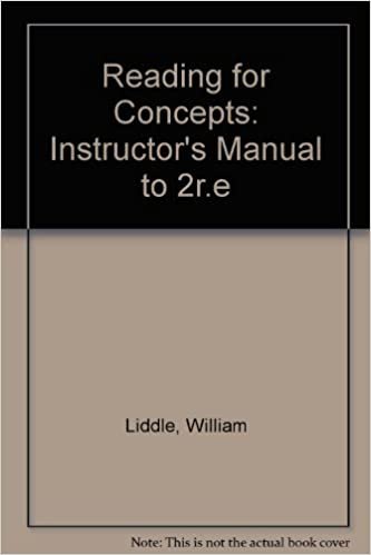 Reading for Concepts: Instructor's Manual to 2r.e