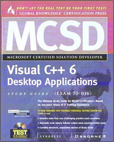 McSd Visual C++ 6 Desktop Applications Study Guide: (Exam 70-016)