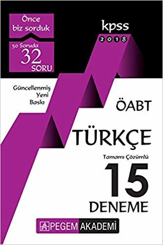 2018 KPSS ÖABT Türkçe Tamamı Çözümlü 15 Deneme