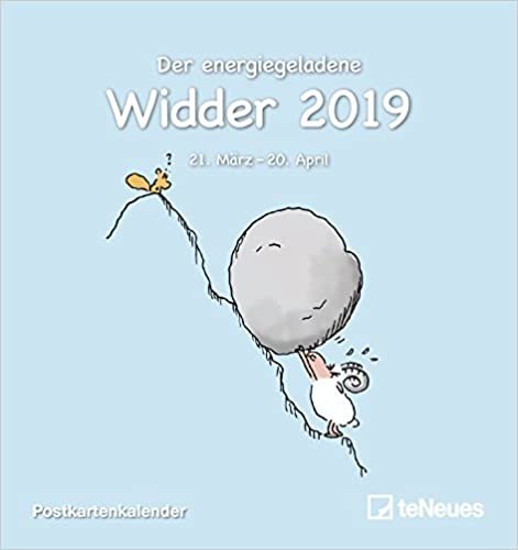 Sternzeichen Widder 2019: Postkartenkalender