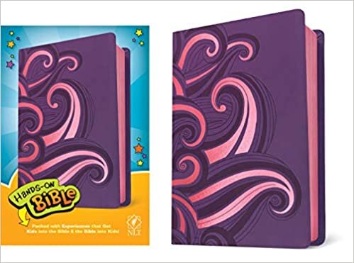 Holy Bible: Hands-on Bible Nlt Leatherlike, Purple/Pink Swirls