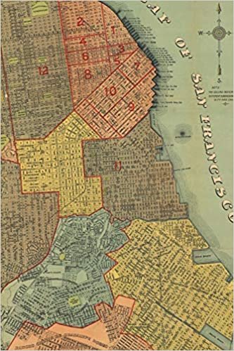 1895 Map of the City of San Francisco - A Poetose Notebook / Journal / Diary (50 pages/25 sheets) (Poetose Notebooks) indir