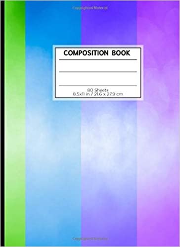 COMPOSITION BOOK 80 SHEETS 8.5x11 in / 21.6 x 27.9 cm: A4 Squared Rimmed Notebook | "Rainbow" |Workbook for s Kids Students Boys | Writing Notes School College | Mathematics | Physics