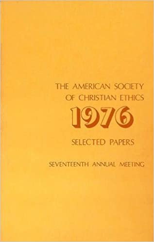 Annual of the Society of Christian Ethics 1976