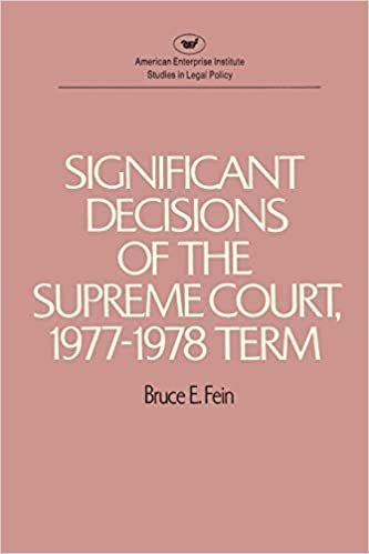 Significant Decisions of the Supreme Court, 1977-78 Term (AEI Studies) indir