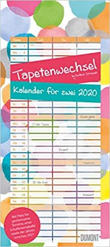 Tapetenwechsel 2020 - Kalender für zwei - Notizkalender - Partner-Planer - Format 22 x 49,5 cm